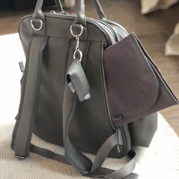 Jujube million pockets backpack diaper bag, vegan leather, grey - Picture 10 of 10